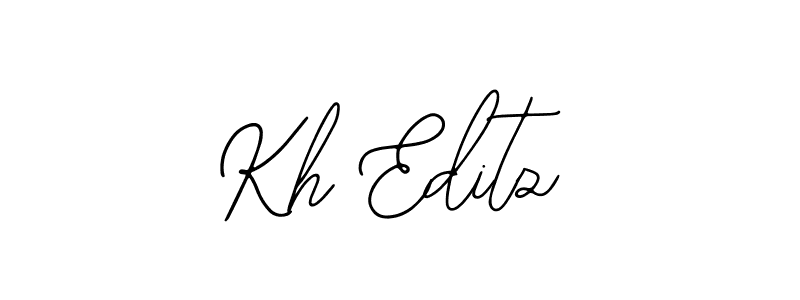 How to make Kh Editz name signature. Use Bearetta-2O07w style for creating short signs online. This is the latest handwritten sign. Kh Editz signature style 12 images and pictures png