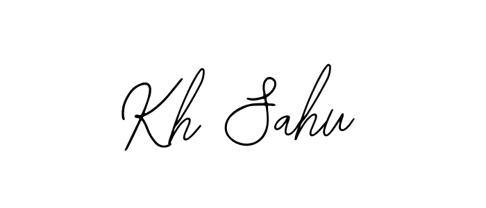 You should practise on your own different ways (Bearetta-2O07w) to write your name (Kh Sahu) in signature. don't let someone else do it for you. Kh Sahu signature style 12 images and pictures png