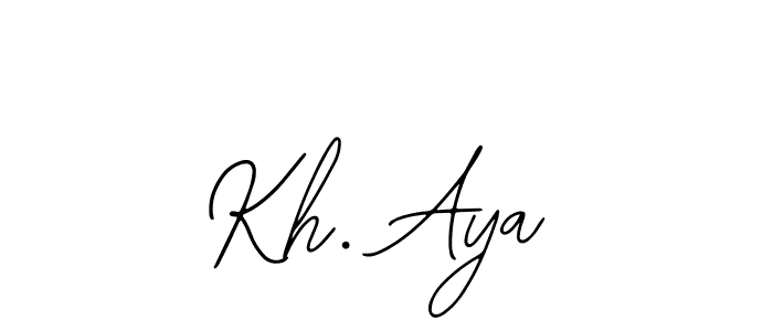 if you are searching for the best signature style for your name Kh. Aya. so please give up your signature search. here we have designed multiple signature styles  using Bearetta-2O07w. Kh. Aya signature style 12 images and pictures png