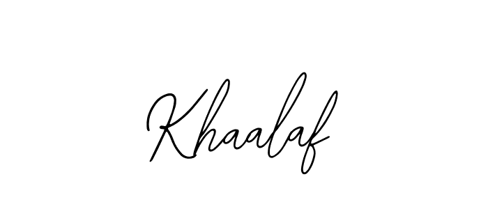 if you are searching for the best signature style for your name Khaalaf. so please give up your signature search. here we have designed multiple signature styles  using Bearetta-2O07w. Khaalaf signature style 12 images and pictures png