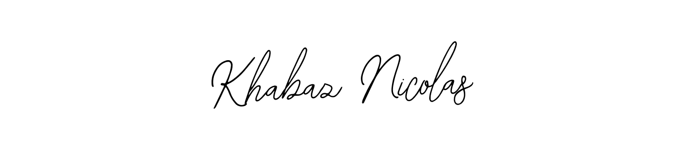 Once you've used our free online signature maker to create your best signature Bearetta-2O07w style, it's time to enjoy all of the benefits that Khabaz Nicolas name signing documents. Khabaz Nicolas signature style 12 images and pictures png