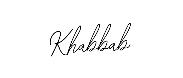 Bearetta-2O07w is a professional signature style that is perfect for those who want to add a touch of class to their signature. It is also a great choice for those who want to make their signature more unique. Get Khabbab name to fancy signature for free. Khabbab signature style 12 images and pictures png