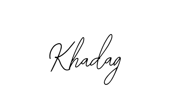 Design your own signature with our free online signature maker. With this signature software, you can create a handwritten (Bearetta-2O07w) signature for name Khadag. Khadag signature style 12 images and pictures png