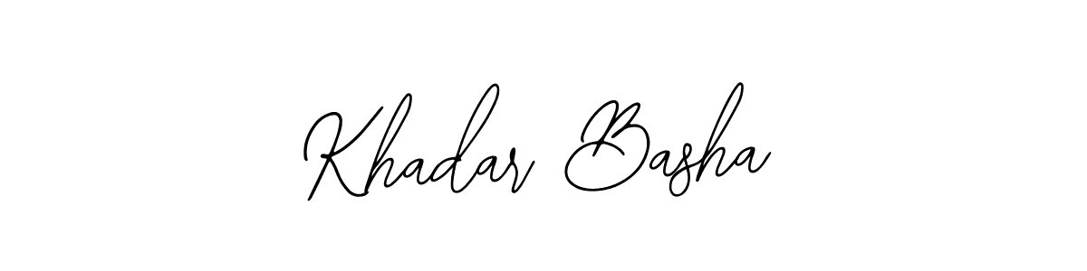Also we have Khadar Basha name is the best signature style. Create professional handwritten signature collection using Bearetta-2O07w autograph style. Khadar Basha signature style 12 images and pictures png