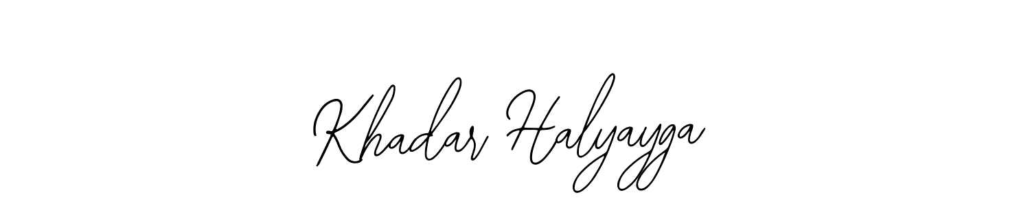 Design your own signature with our free online signature maker. With this signature software, you can create a handwritten (Bearetta-2O07w) signature for name Khadar Halyayga. Khadar Halyayga signature style 12 images and pictures png