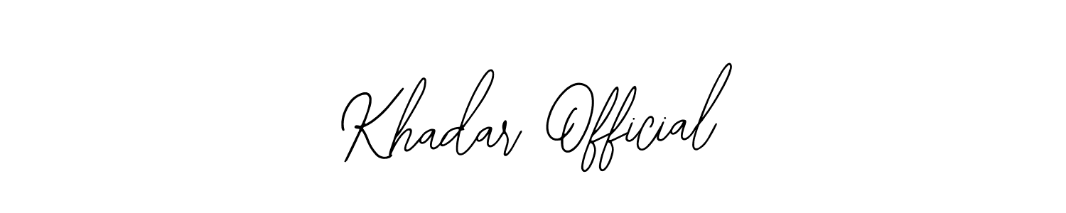 It looks lik you need a new signature style for name Khadar Official. Design unique handwritten (Bearetta-2O07w) signature with our free signature maker in just a few clicks. Khadar Official signature style 12 images and pictures png
