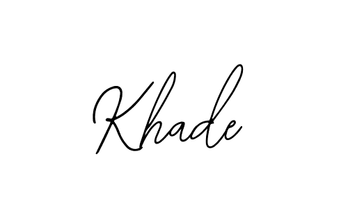 Khade stylish signature style. Best Handwritten Sign (Bearetta-2O07w) for my name. Handwritten Signature Collection Ideas for my name Khade. Khade signature style 12 images and pictures png