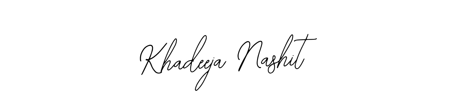 if you are searching for the best signature style for your name Khadeeja Nashit. so please give up your signature search. here we have designed multiple signature styles  using Bearetta-2O07w. Khadeeja Nashit signature style 12 images and pictures png