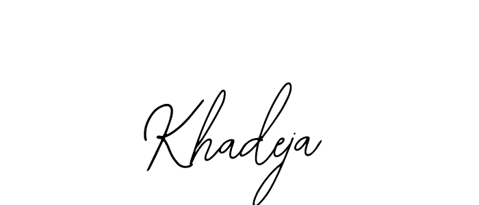 if you are searching for the best signature style for your name Khadeja. so please give up your signature search. here we have designed multiple signature styles  using Bearetta-2O07w. Khadeja signature style 12 images and pictures png