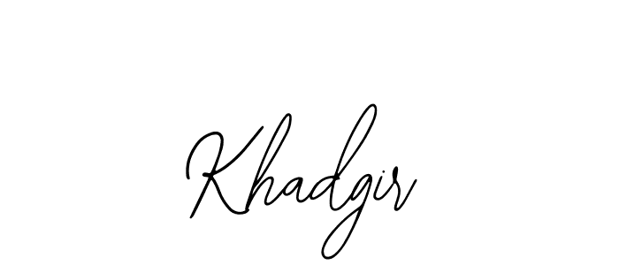 Use a signature maker to create a handwritten signature online. With this signature software, you can design (Bearetta-2O07w) your own signature for name Khadgir. Khadgir signature style 12 images and pictures png
