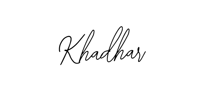Bearetta-2O07w is a professional signature style that is perfect for those who want to add a touch of class to their signature. It is also a great choice for those who want to make their signature more unique. Get Khadhar name to fancy signature for free. Khadhar signature style 12 images and pictures png