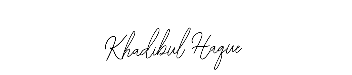 Use a signature maker to create a handwritten signature online. With this signature software, you can design (Bearetta-2O07w) your own signature for name Khadibul Haque. Khadibul Haque signature style 12 images and pictures png