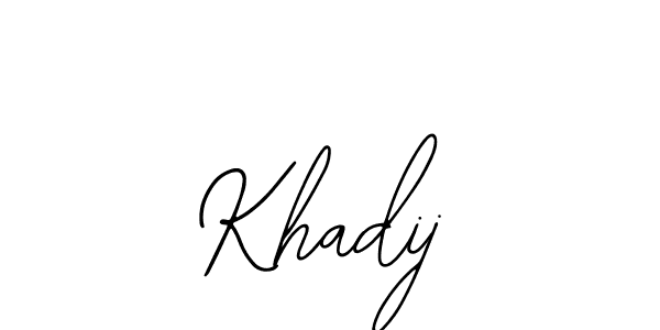 Similarly Bearetta-2O07w is the best handwritten signature design. Signature creator online .You can use it as an online autograph creator for name Khadij. Khadij signature style 12 images and pictures png