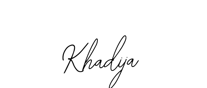 How to make Khadija name signature. Use Bearetta-2O07w style for creating short signs online. This is the latest handwritten sign. Khadija signature style 12 images and pictures png