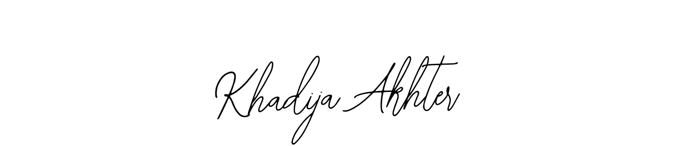 Make a short Khadija Akhter signature style. Manage your documents anywhere anytime using Bearetta-2O07w. Create and add eSignatures, submit forms, share and send files easily. Khadija Akhter signature style 12 images and pictures png