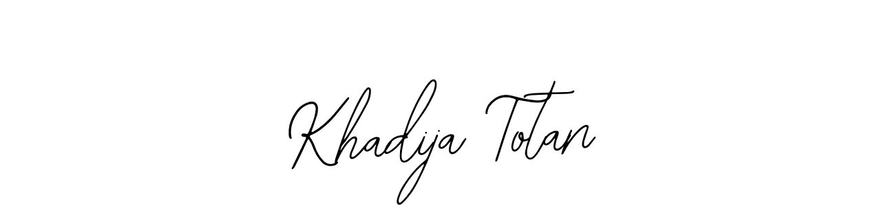 How to make Khadija Totan signature? Bearetta-2O07w is a professional autograph style. Create handwritten signature for Khadija Totan name. Khadija Totan signature style 12 images and pictures png