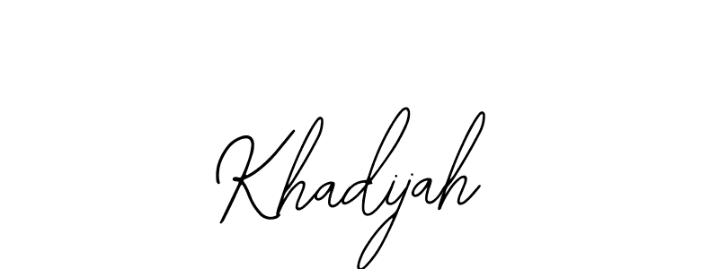 The best way (Bearetta-2O07w) to make a short signature is to pick only two or three words in your name. The name Khadijah include a total of six letters. For converting this name. Khadijah signature style 12 images and pictures png