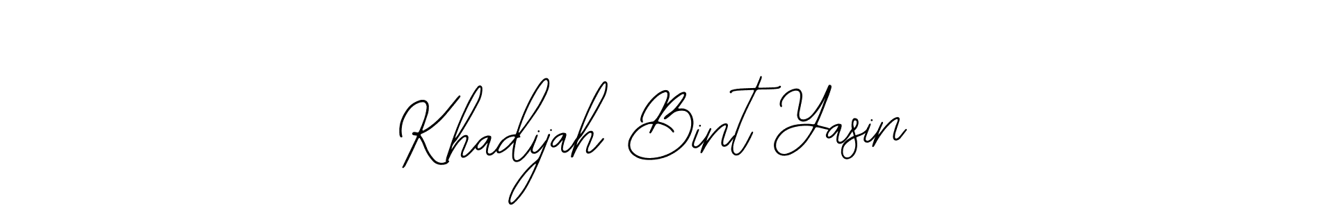 Make a beautiful signature design for name Khadijah Bint Yasin. Use this online signature maker to create a handwritten signature for free. Khadijah Bint Yasin signature style 12 images and pictures png