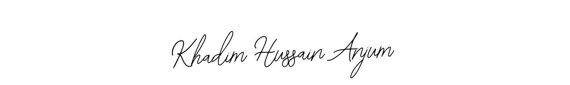 Design your own signature with our free online signature maker. With this signature software, you can create a handwritten (Bearetta-2O07w) signature for name Khadim Hussain Anjum. Khadim Hussain Anjum signature style 12 images and pictures png