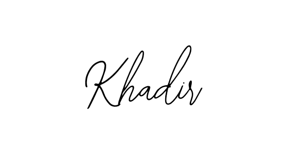 Also we have Khadir name is the best signature style. Create professional handwritten signature collection using Bearetta-2O07w autograph style. Khadir signature style 12 images and pictures png