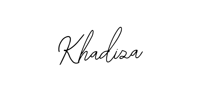 You should practise on your own different ways (Bearetta-2O07w) to write your name (Khadiza) in signature. don't let someone else do it for you. Khadiza signature style 12 images and pictures png