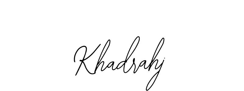 Make a beautiful signature design for name Khadrahj. Use this online signature maker to create a handwritten signature for free. Khadrahj signature style 12 images and pictures png