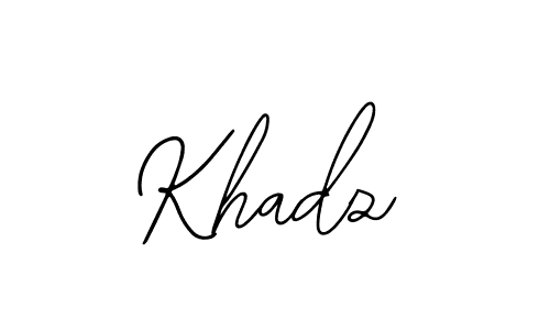 Make a beautiful signature design for name Khadz. With this signature (Bearetta-2O07w) style, you can create a handwritten signature for free. Khadz signature style 12 images and pictures png