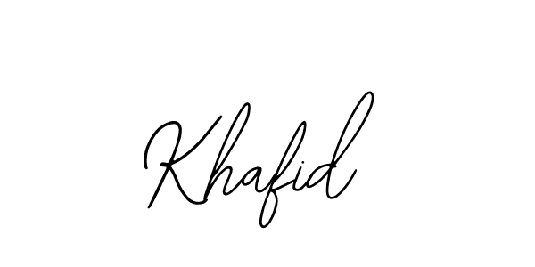 How to make Khafid name signature. Use Bearetta-2O07w style for creating short signs online. This is the latest handwritten sign. Khafid signature style 12 images and pictures png