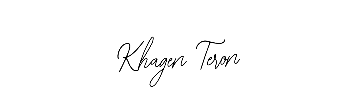 Use a signature maker to create a handwritten signature online. With this signature software, you can design (Bearetta-2O07w) your own signature for name Khagen Teron. Khagen Teron signature style 12 images and pictures png