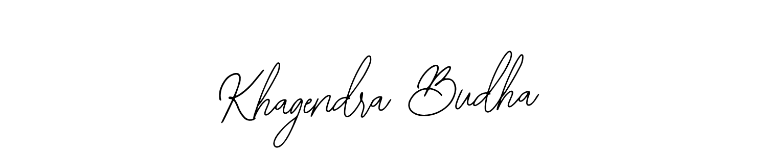 How to make Khagendra Budha signature? Bearetta-2O07w is a professional autograph style. Create handwritten signature for Khagendra Budha name. Khagendra Budha signature style 12 images and pictures png