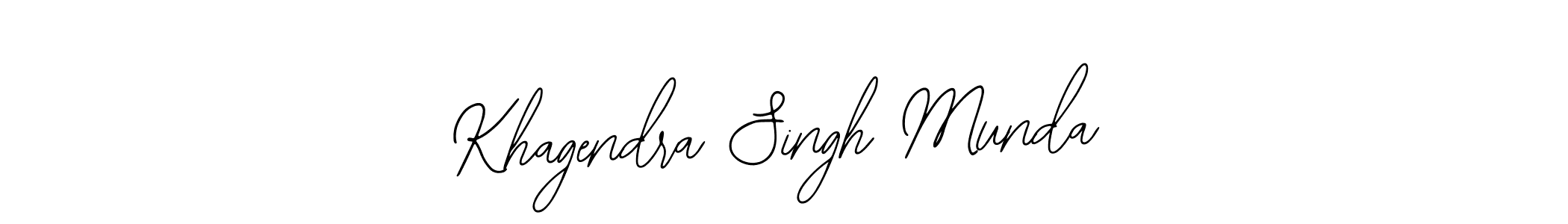 How to make Khagendra Singh Munda name signature. Use Bearetta-2O07w style for creating short signs online. This is the latest handwritten sign. Khagendra Singh Munda signature style 12 images and pictures png