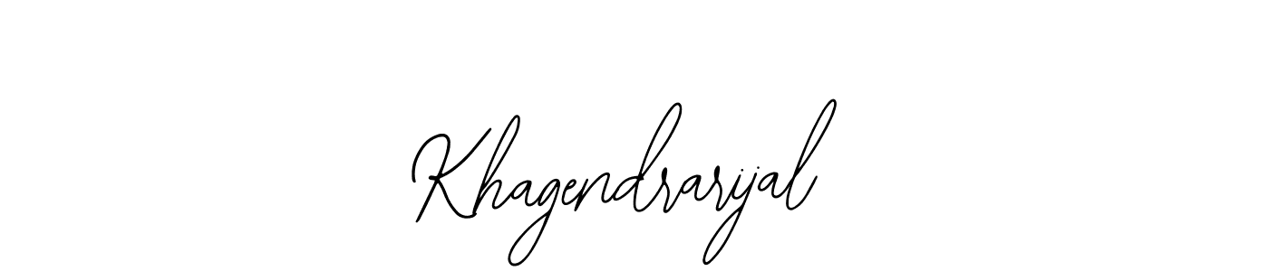 Use a signature maker to create a handwritten signature online. With this signature software, you can design (Bearetta-2O07w) your own signature for name Khagendrarijal. Khagendrarijal signature style 12 images and pictures png