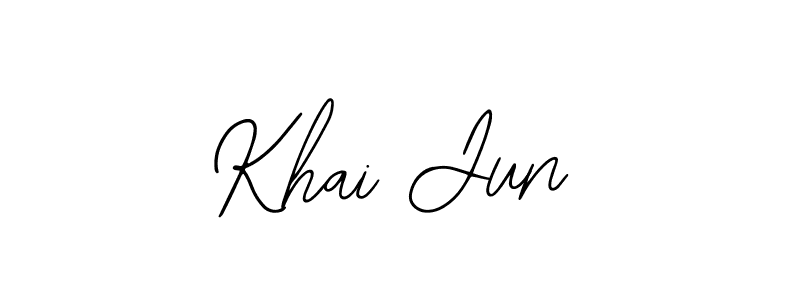 Bearetta-2O07w is a professional signature style that is perfect for those who want to add a touch of class to their signature. It is also a great choice for those who want to make their signature more unique. Get Khai Jun name to fancy signature for free. Khai Jun signature style 12 images and pictures png