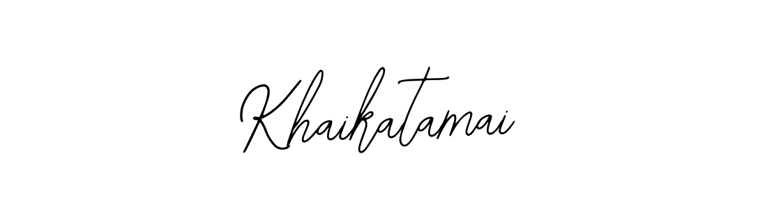 Design your own signature with our free online signature maker. With this signature software, you can create a handwritten (Bearetta-2O07w) signature for name Khaikatamai. Khaikatamai signature style 12 images and pictures png