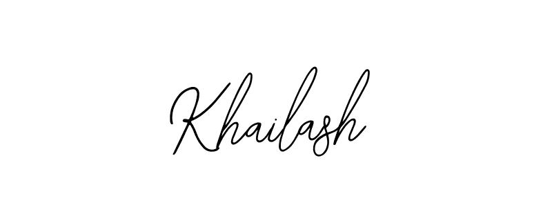 Make a beautiful signature design for name Khailash. With this signature (Bearetta-2O07w) style, you can create a handwritten signature for free. Khailash signature style 12 images and pictures png