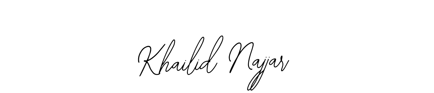 Make a beautiful signature design for name Khailid Najjar. With this signature (Bearetta-2O07w) style, you can create a handwritten signature for free. Khailid Najjar signature style 12 images and pictures png