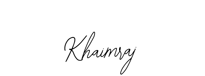 Design your own signature with our free online signature maker. With this signature software, you can create a handwritten (Bearetta-2O07w) signature for name Khaimraj. Khaimraj signature style 12 images and pictures png