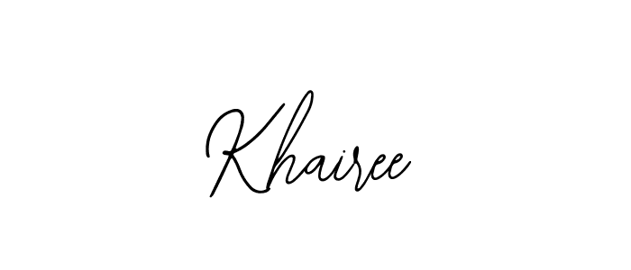 if you are searching for the best signature style for your name Khairee. so please give up your signature search. here we have designed multiple signature styles  using Bearetta-2O07w. Khairee signature style 12 images and pictures png