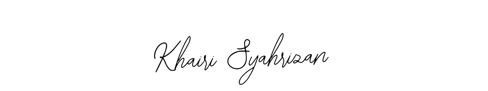 Also You can easily find your signature by using the search form. We will create Khairi Syahrizan name handwritten signature images for you free of cost using Bearetta-2O07w sign style. Khairi Syahrizan signature style 12 images and pictures png