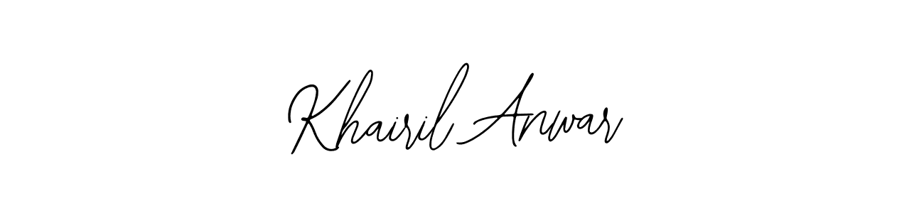 How to make Khairil Anwar name signature. Use Bearetta-2O07w style for creating short signs online. This is the latest handwritten sign. Khairil Anwar signature style 12 images and pictures png