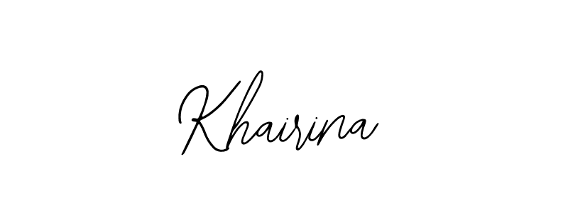 You should practise on your own different ways (Bearetta-2O07w) to write your name (Khairina) in signature. don't let someone else do it for you. Khairina signature style 12 images and pictures png