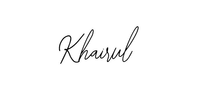 How to make Khairul signature? Bearetta-2O07w is a professional autograph style. Create handwritten signature for Khairul name. Khairul signature style 12 images and pictures png