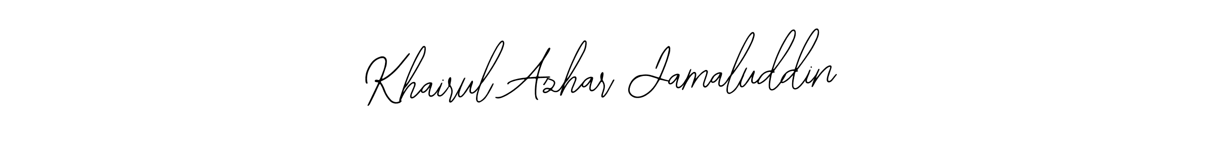 Make a beautiful signature design for name Khairul Azhar Jamaluddin. With this signature (Bearetta-2O07w) style, you can create a handwritten signature for free. Khairul Azhar Jamaluddin signature style 12 images and pictures png