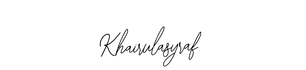 Khairulasyraf stylish signature style. Best Handwritten Sign (Bearetta-2O07w) for my name. Handwritten Signature Collection Ideas for my name Khairulasyraf. Khairulasyraf signature style 12 images and pictures png