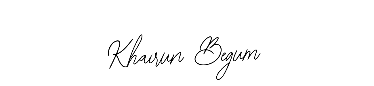 Design your own signature with our free online signature maker. With this signature software, you can create a handwritten (Bearetta-2O07w) signature for name Khairun Begum. Khairun Begum signature style 12 images and pictures png