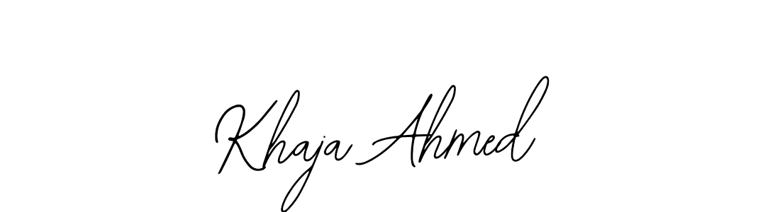 How to make Khaja Ahmed signature? Bearetta-2O07w is a professional autograph style. Create handwritten signature for Khaja Ahmed name. Khaja Ahmed signature style 12 images and pictures png