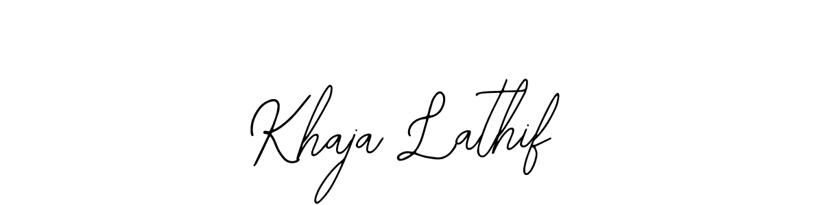 How to make Khaja Lathif name signature. Use Bearetta-2O07w style for creating short signs online. This is the latest handwritten sign. Khaja Lathif signature style 12 images and pictures png