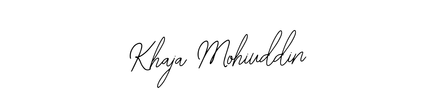 How to make Khaja Mohiuddin name signature. Use Bearetta-2O07w style for creating short signs online. This is the latest handwritten sign. Khaja Mohiuddin signature style 12 images and pictures png