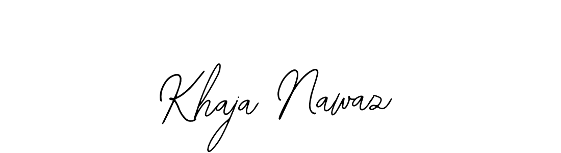 Bearetta-2O07w is a professional signature style that is perfect for those who want to add a touch of class to their signature. It is also a great choice for those who want to make their signature more unique. Get Khaja Nawaz name to fancy signature for free. Khaja Nawaz signature style 12 images and pictures png
