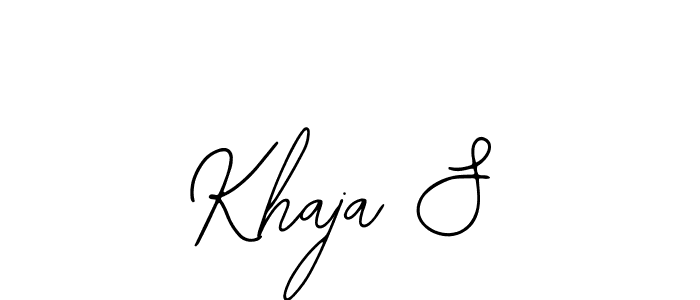 You can use this online signature creator to create a handwritten signature for the name Khaja S. This is the best online autograph maker. Khaja S signature style 12 images and pictures png